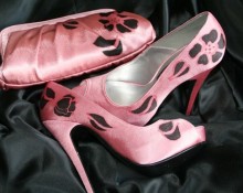 zapatos seda rosa palo